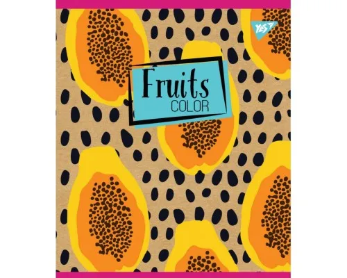 Тетрадь Yes А5 Fruits Color Крафт 24 листов клетка 5 дизайнов (765107)