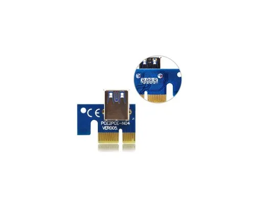 Райзер PCI-E x1 to 16x 60cm USB 3.0 Cable SATA to 6Pin Power v.006C Dynamode (RX-riser-006c 6 pin)