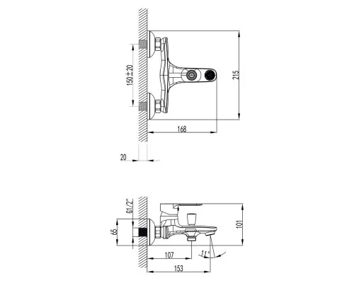 Смеситель Corso DE-1C139C (9629200)