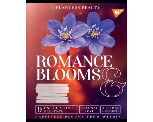 Зошит Yes А5 Romance blooms 60 аркушів, лінія (766485)