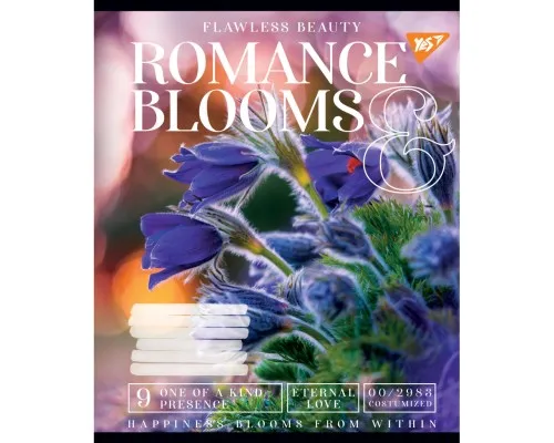 Зошит Yes А5 Romance blooms 60 аркушів, лінія (766485)