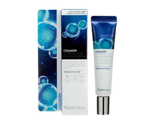 Сыворотка для лица FarmStay Collagen Water Full Moist Rolling Eye Serum Для кожи вокруг глаз 25 мл (8809480772504)