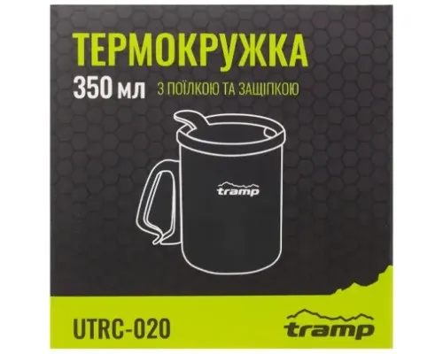 Чашка туристична Tramp з поїлкою і защіпкою 350 мл Olive (UTRC-020-olive)