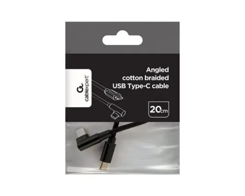 Дата кабель USB-C to USB-C 0,2m angle Cablexpert (CC-USB2-CMCML-0.2M)