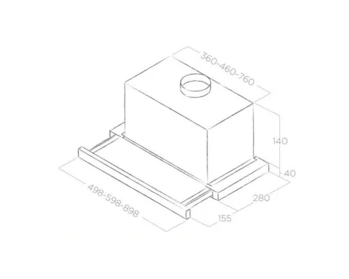 Вытяжка кухонная Elica TT14 LUX GRVT/A/60