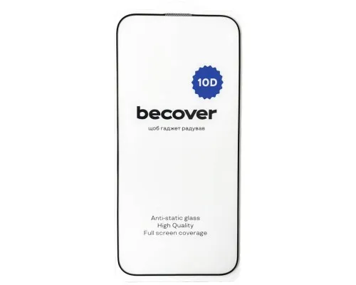 Скло захисне BeCover Apple iPhone 16 Pro Max 10D Black (712324)