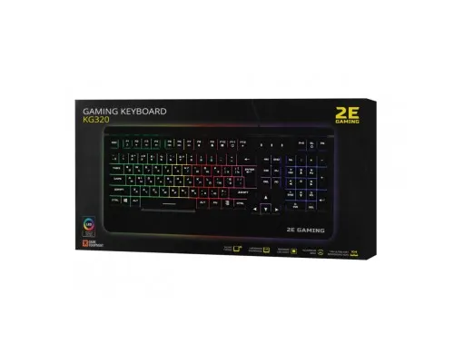 Клавіатура 2E KG320 LED USB Black Ukr (2E-KG320UB)