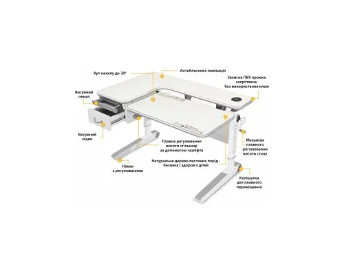 Парта Mealux Woodville Multicolor TG Energy (BD-850 TG/MC Energy)