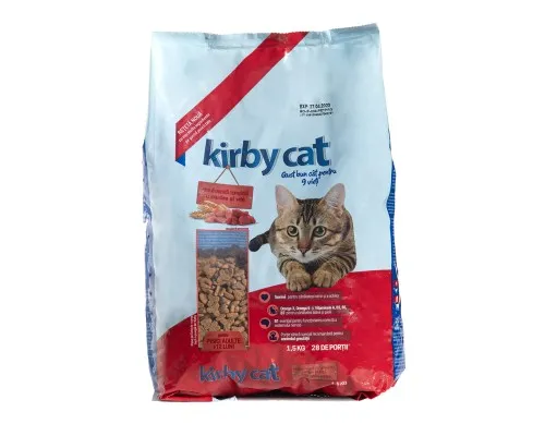 Сухий корм для кішок KIRBY CAT курка та яловичина 1.5 кг (5948308003581)