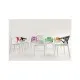 Кухонний стілець PAPATYA ego-rock, сидіння і ніжки білі, верх суцільно-білий (2270)