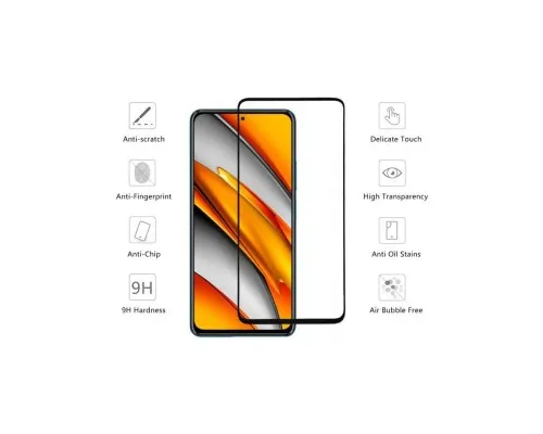 Скло захисне Drobak Poco M3 Pro Black Frame A+ (494910)