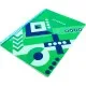 Блокнот Optima Knitting: Green A4 пластикова обкладинка, спіраль 80 аркушів, клітинка (O20846-21)