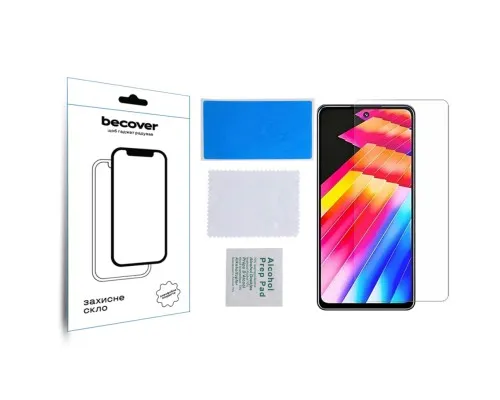 Стекло защитное BeCover Infinix Hot 30i NFC (X669D) 3D Crystal Clear Glass (709723)