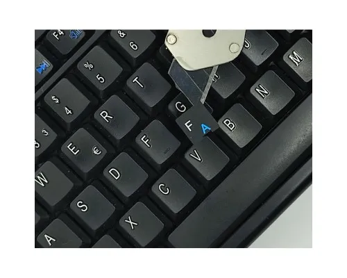 Наклейка на клавиатуру BestKey непрозрачная чорная, 68, синий (BK13BLU/023)
