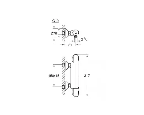 Смеситель Grohe Grohtherm 1000 New (34143003)