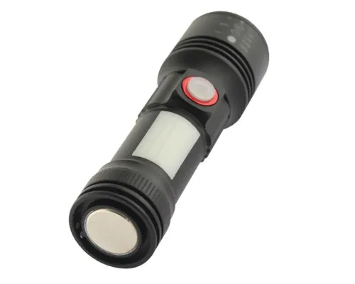 Фонарь Quantum Adept 10W LED zoom +COB з USB (QM-FL1031)