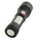 Фонарь Quantum Adept 10W LED zoom +COB з USB (QM-FL1031)