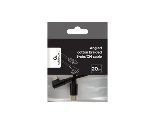 Дата кабель USB-C to Lightning 0,2m angle Cablexpert (CC-USB2-CMLML-0.2M)