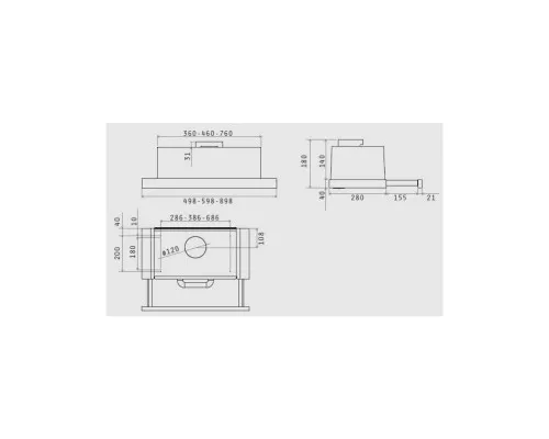 Вытяжка кухонная Elica TT14 LUX GRVT/A/90