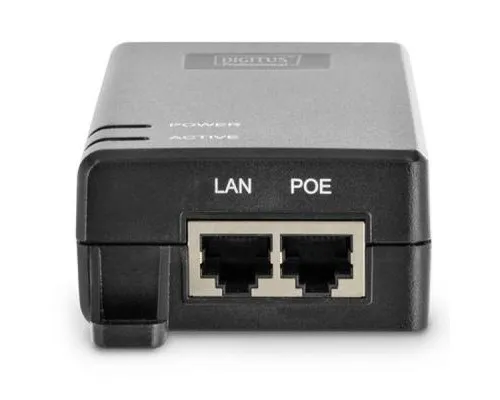 Адаптер PoE Digitus PoE+ 802.3at, 10/100/1000 Mbps, Output max. 48V, 30W (DN-95103-2)