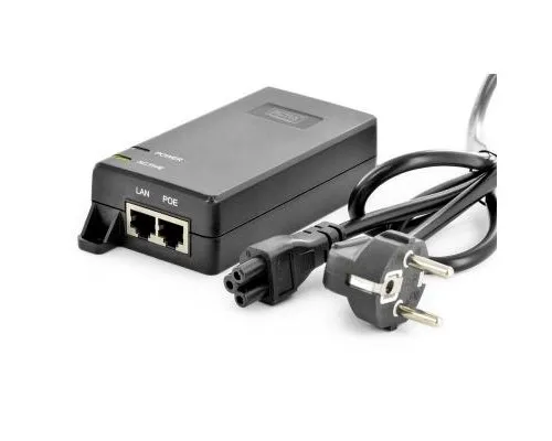 Адаптер PoE Digitus PoE+ 802.3at, 10/100/1000 Mbps, Output max. 48V, 30W (DN-95103-2)