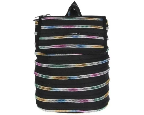 Рюкзак шкільний Zipit Zipper Black Rainbow Teeth (ZBPL-10)