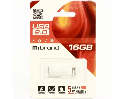 USB флеш накопитель Mibrand 16GB Сhameleon Silver USB 2.0 (MI2.0/CH16U6S)