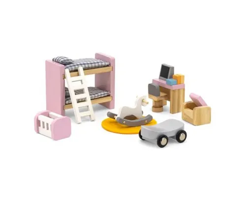 Ігровий набір Viga Toys Деревяні меблі для ляльок PolarB Дитяча кімната (44036)