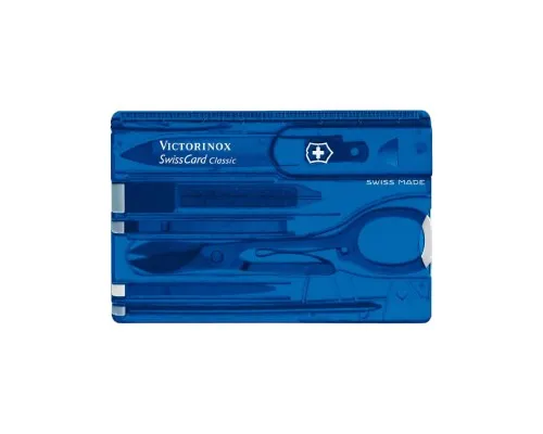 Ніж Victorinox SwissCard Transparent Blue (0.7122.T2)
