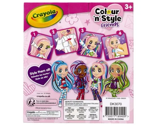 Набір для творчості Crayola Colour n Style Стильні дівчата Лаванда (918940.005)