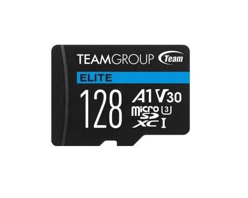 Карта памяті Team 128GB microSDXC class 10 UHS-I/U3 Elite (TEAUSDX128GIV30A103)