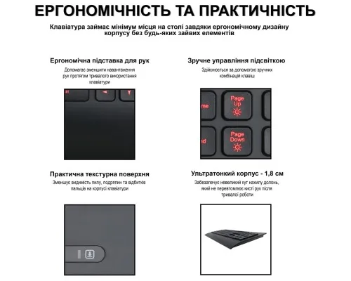 Клавиатура Piko KX6 USB Black (1283126489556)