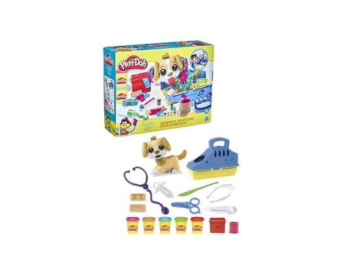 Набір для творчості Hasbro Play-Doh Прийом у ветеринара з пластиліном (F3639)