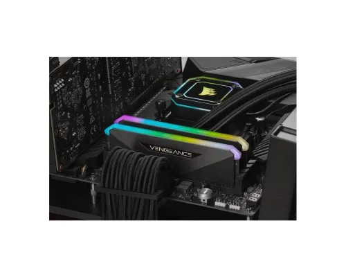 Модуль памяти для компьютера DDR4 16GB (2x8GB) 3600 MHz Vengeance RGB Pro RT Black Corsair (CMN16GX4M2Z3600C16)