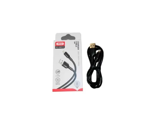 Дата кабель USB 2.0 AM to Lightning 1.0m NB212 2.1A Black XO (XO-NB212i-BK)