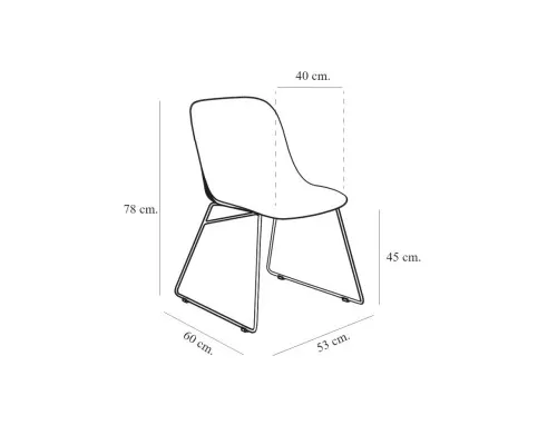 Стул садовый Tilia Shell-UP черный, ножки металлические черные (12040)