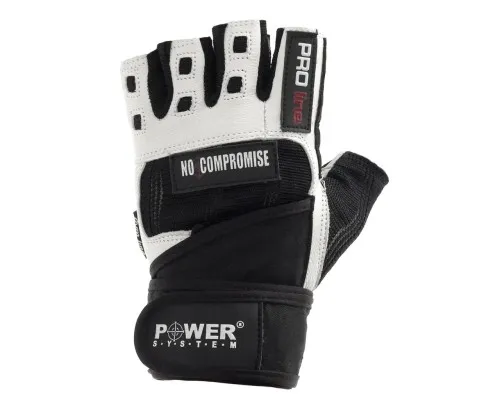 Перчатки для фитнеса Power System No Compromise PS-2700 Black/White M (PS-2700_M_Black-White)