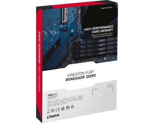 Модуль памяти для компьютера DDR5 32GB 6000 MHz Renegade Silver Kingston Fury (ex.HyperX) (KF560C32RS-32)