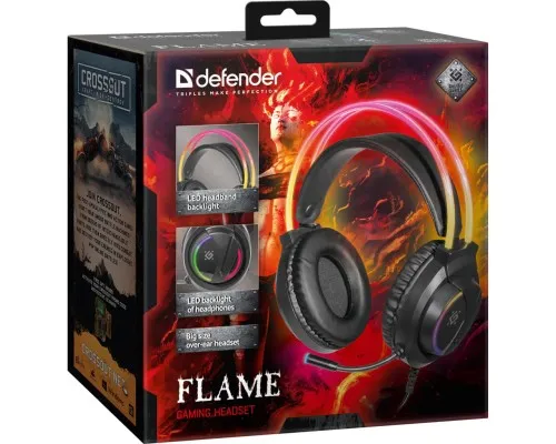 Наушники Defender Flame RGB Black (64555)