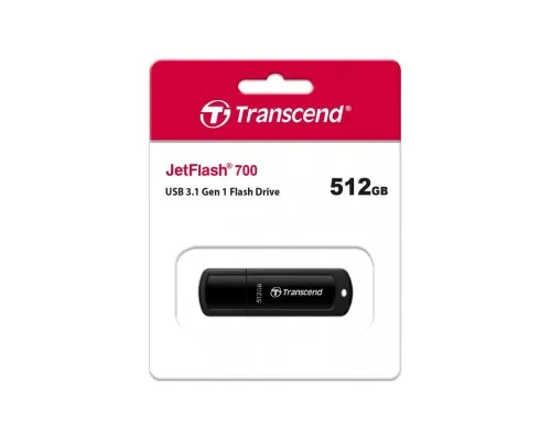 USB флеш накопитель Transcend 512GB JetFlash 700 USB 3.1 (TS512GJF700)