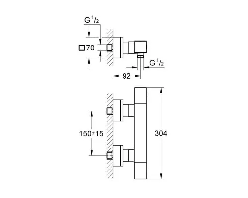 Смеситель Grohe Grohtherm Cube (34488000)