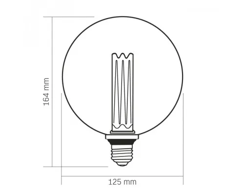 Лампочка Videx Filament 4W E27 1800K (VL-DI-G125FC1980)