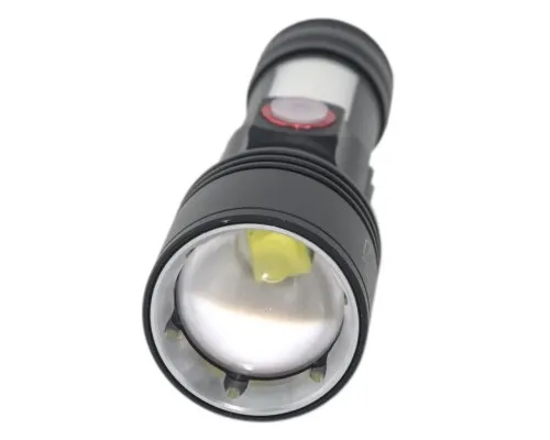 Ліхтар Quantum Adept 10W LED zoom +COB з USB+ Li-ion18650/2600mAh (QM-FL1031-18650/2600)