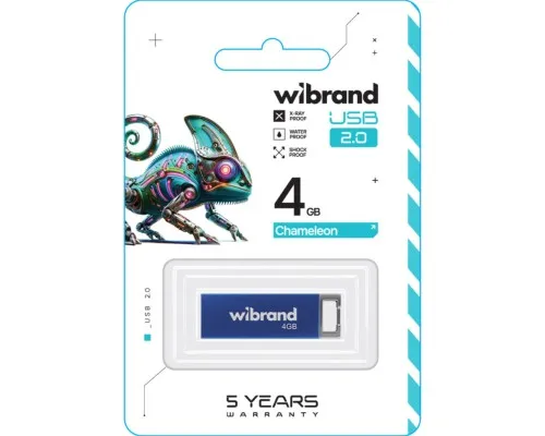 USB флеш накопичувач Wibrand 4GB Chameleon Blue USB 2.0 (WI2.0/CH4U6U)