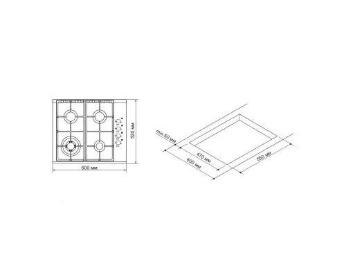 Варочная поверхность Pyramida PSG 614 BLACK LUXE (PSG614BLACKLUXE)