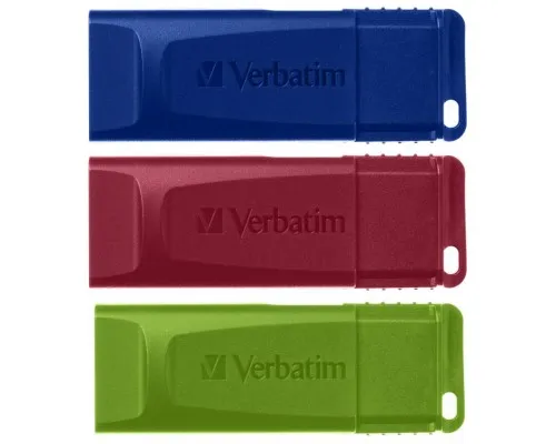 USB флеш накопитель Verbatim 3x16GB Slider Red/Blue/Green USB 2.0 (49326)