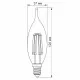 Лампочка Videx Filament C37Ft 6W E14 4100K 220V (VL-C37Ft-06144)