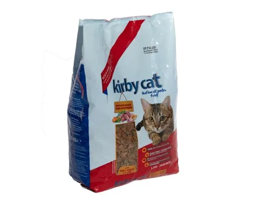 Сухой корм для кошек KIRBY CAT курица, индейка и овощи 1.5 кг (5948308003567)