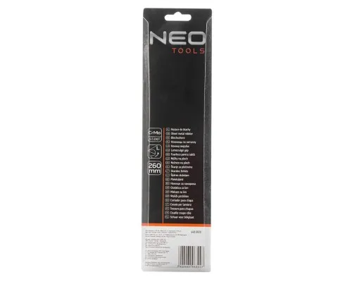 Ножиці по металу Neo Tools 260 мм, ліві, CrMo (31-082)