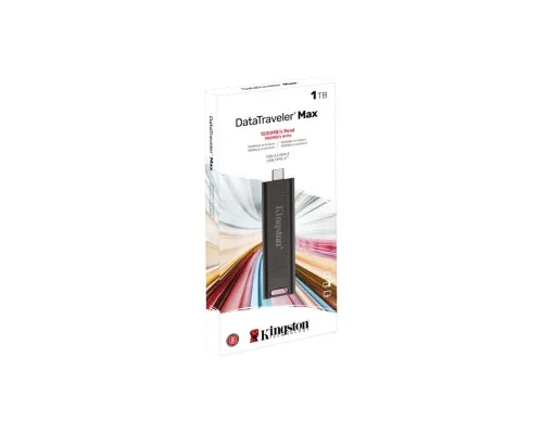 USB флеш накопитель Kingston USB-накопичувач 1TB DataTraveler Max USB 3.2 Gen 2 Type-C Black (DTMAX/1TB)